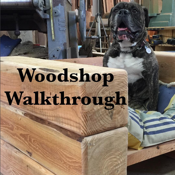 Woodshop Walkthrough - Beam chairs & Patchwork table
