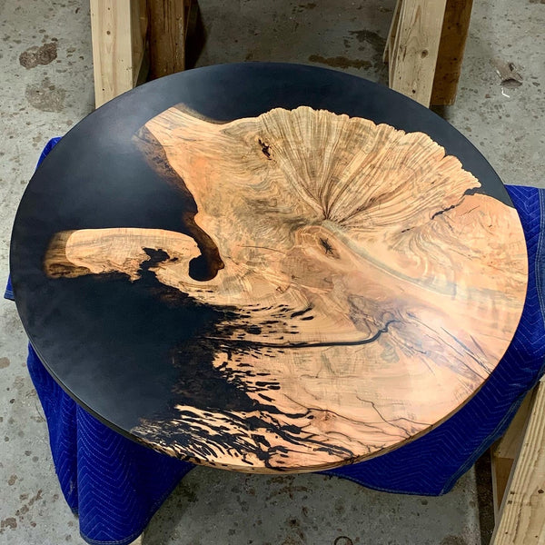 Maple Epoxy Cast Table - 46.5" Dia