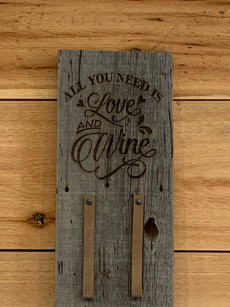 Rustic Barnwood Wine Rack