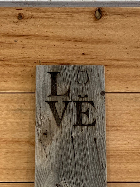 Rustic Barnwood Wine Rack