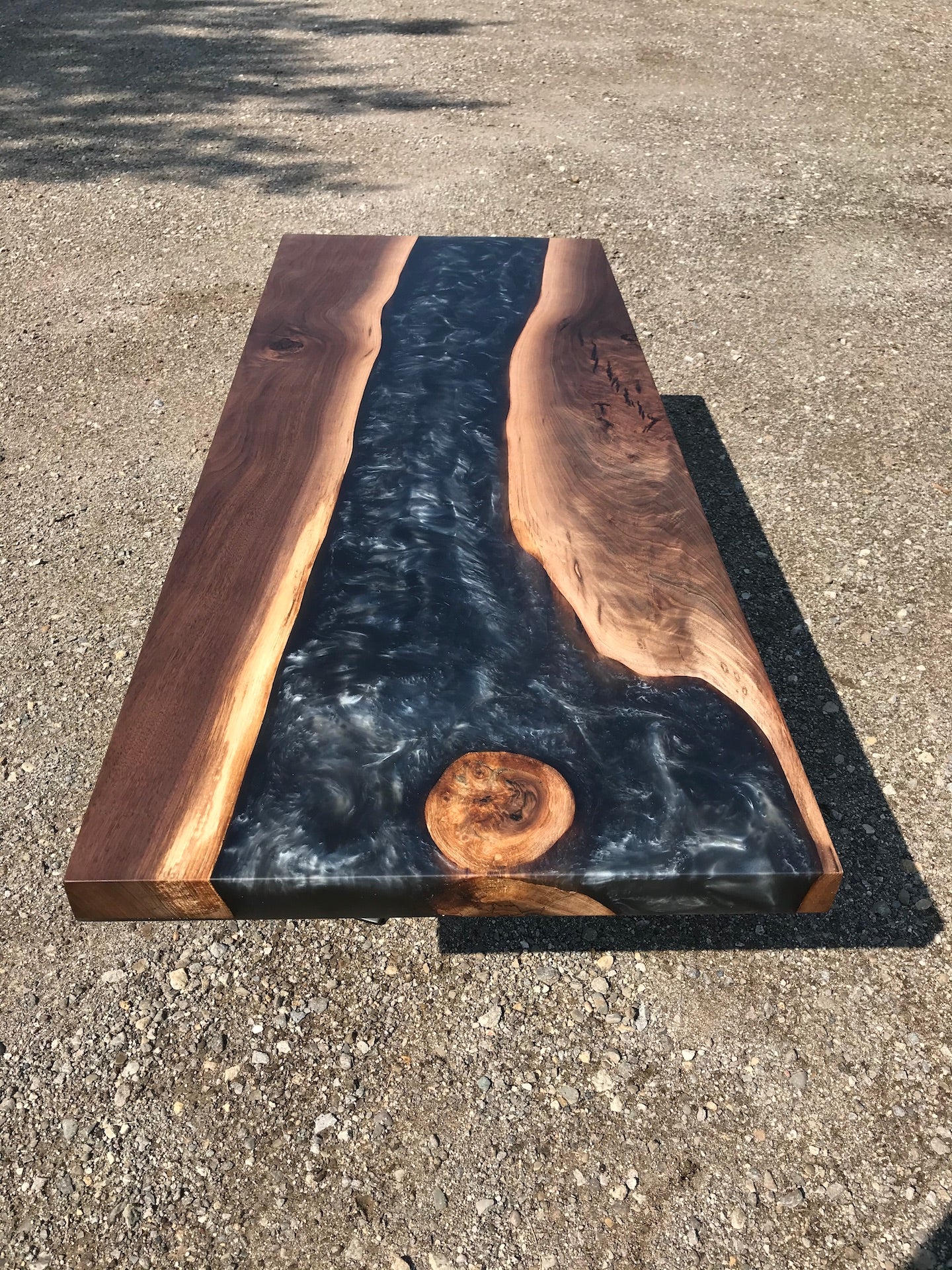 Walnut Epoxy River Coffee Table 60