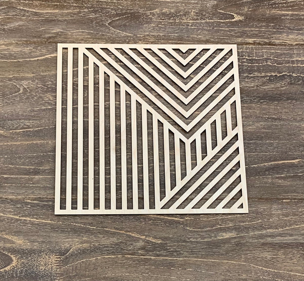 Geometric Wall Art Individuals 28" x 28" - Clear Coat