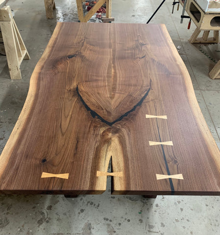 Walnut Bookmatched Table - 80" x 48"