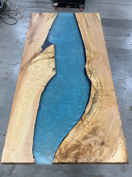 Maple Epoxy River Dining Table