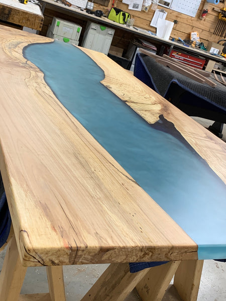 Maple Epoxy River Dining Table